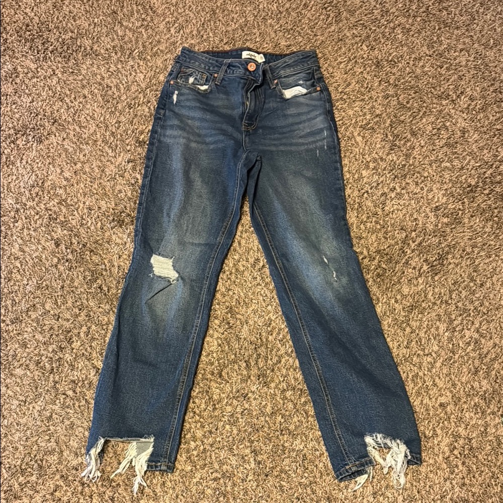 Women's Blue Distressed Jeans Edgely